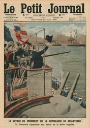 Presidential trip of Raymond Poincare to England, front cover illustration from 